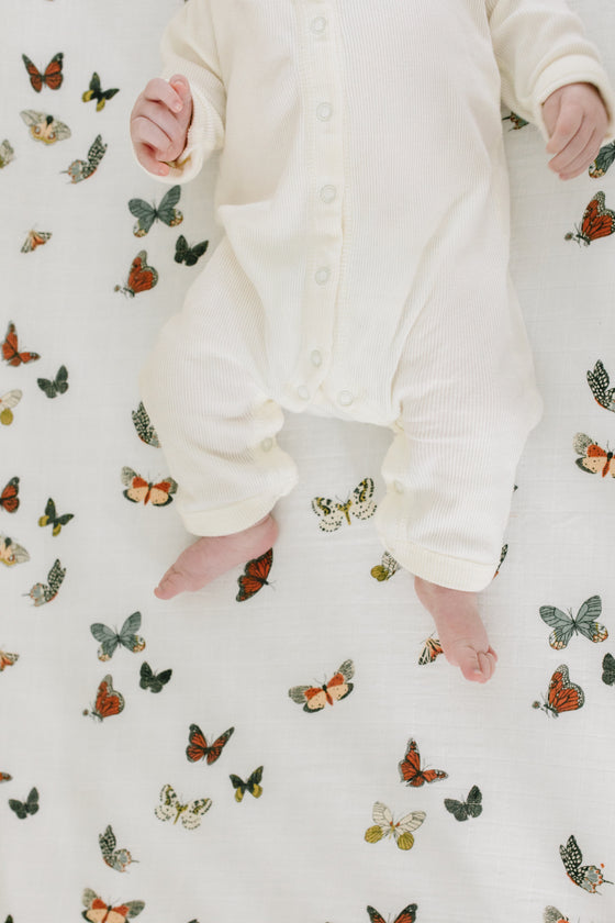 Butterfly Migration Crib Sheet