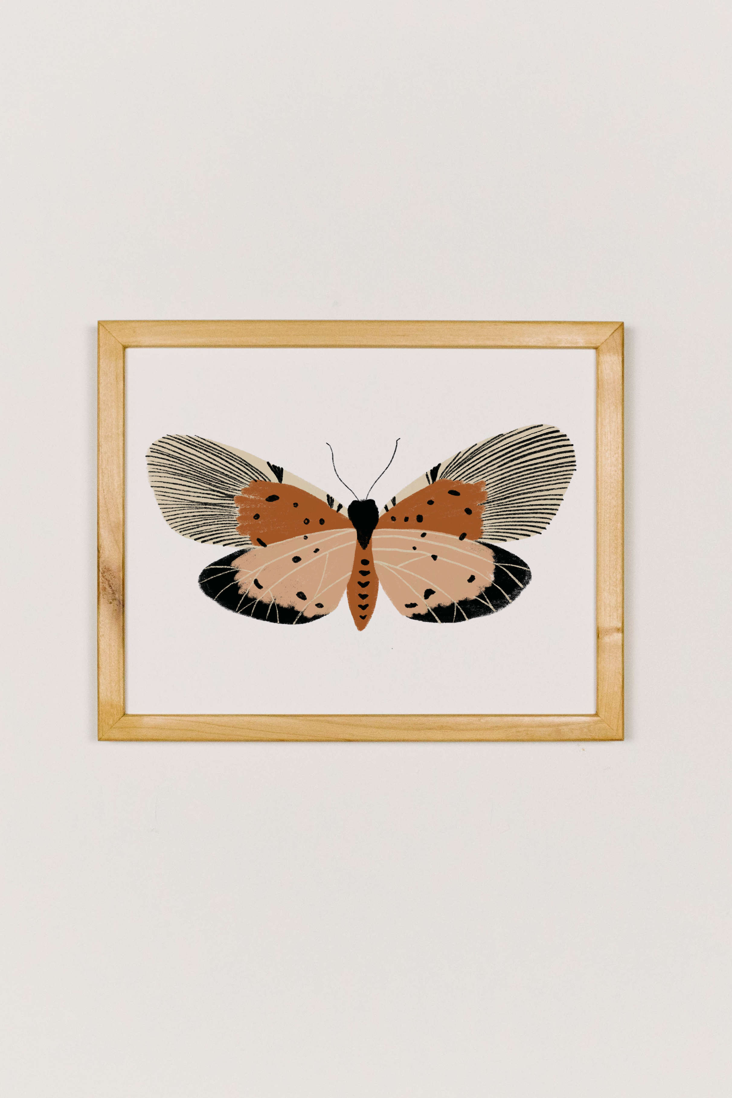 【PB Teen】Folded Butterfly Framed Art, 25\"x25\" ホワイト Blush Folded Butterfly Framed Art, 25