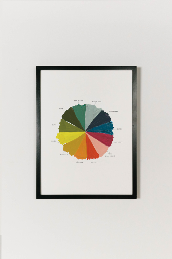 Handmade Color Wheel Poster